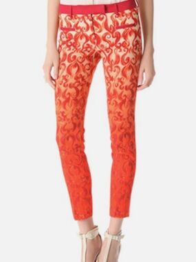 TRUE ROYAL PRINTED ORANGE PANTS